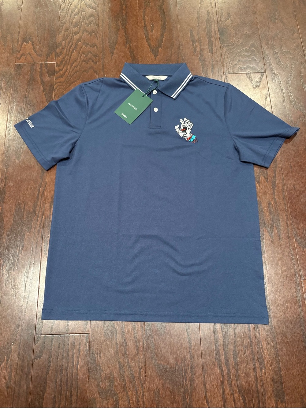 Malbon Golf x Santa Cruz Limited Edition Navy Fairway Polo Size Small NWT - RARE